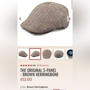 Boston Scally Company Brown Herringbone Cap